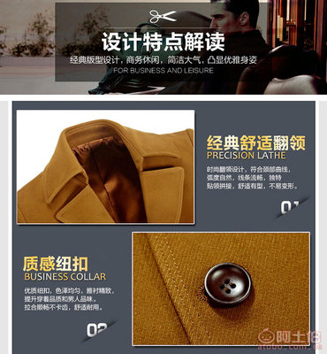 【冬秋裝男士妮子大衣潮流男裝風(fēng)衣男經(jīng)典高檔外套上衣廠家直銷Z991】石獅市沃格斯服裝廠 - 產(chǎn)品庫